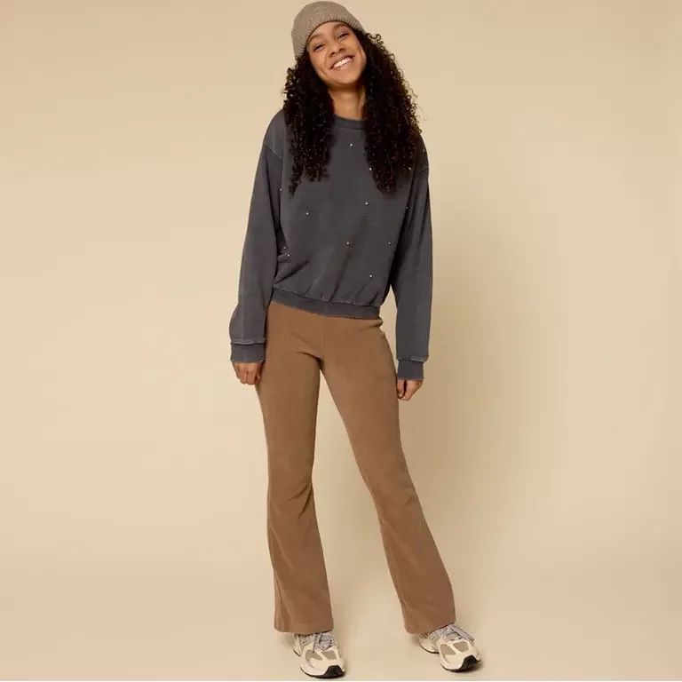 Broek flared rib (clay)