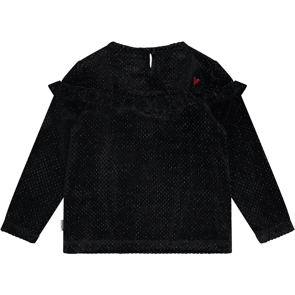 Longsleeve velvet glitter (blackboard)
