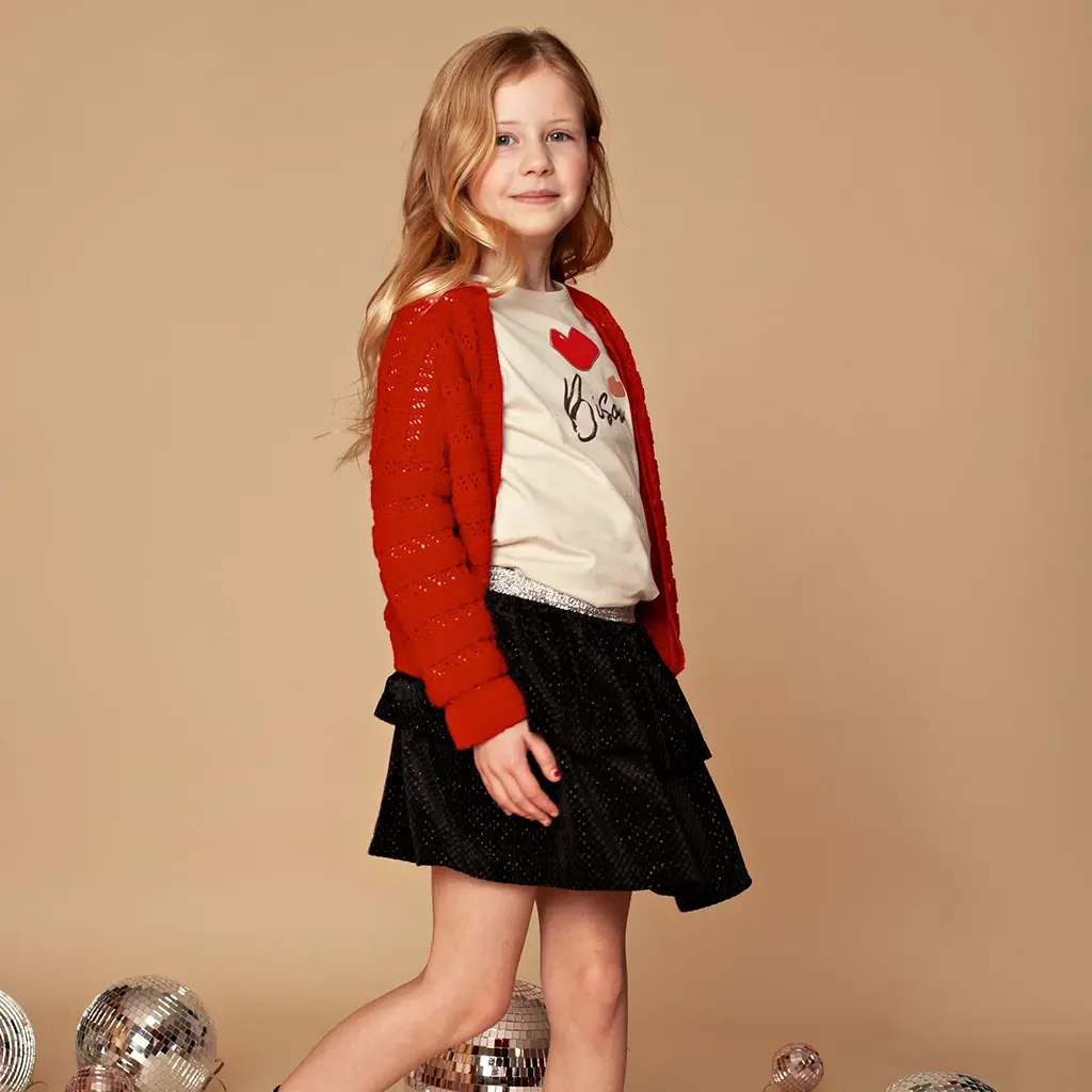 Rokje velvet glitter (blackboard)