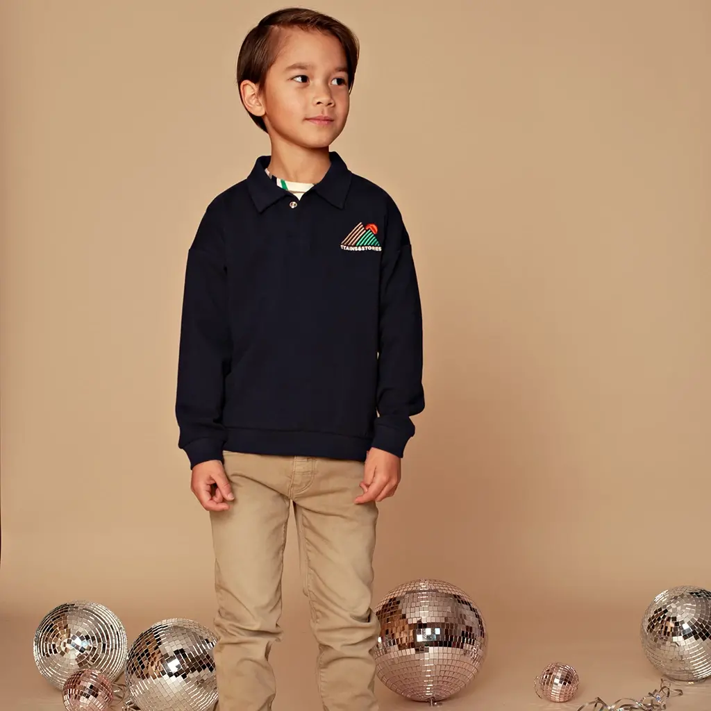 Trui polo (dark blue)