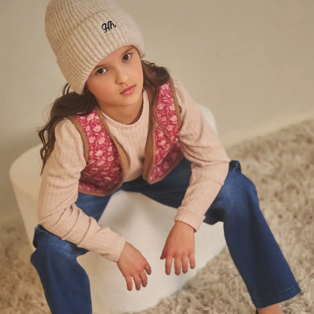 Gilet Katya REVERSIBLE (cerise pink)