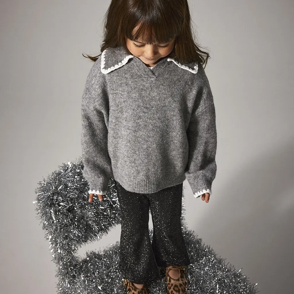 Broek glitter BOOTCUT Roisin (black)