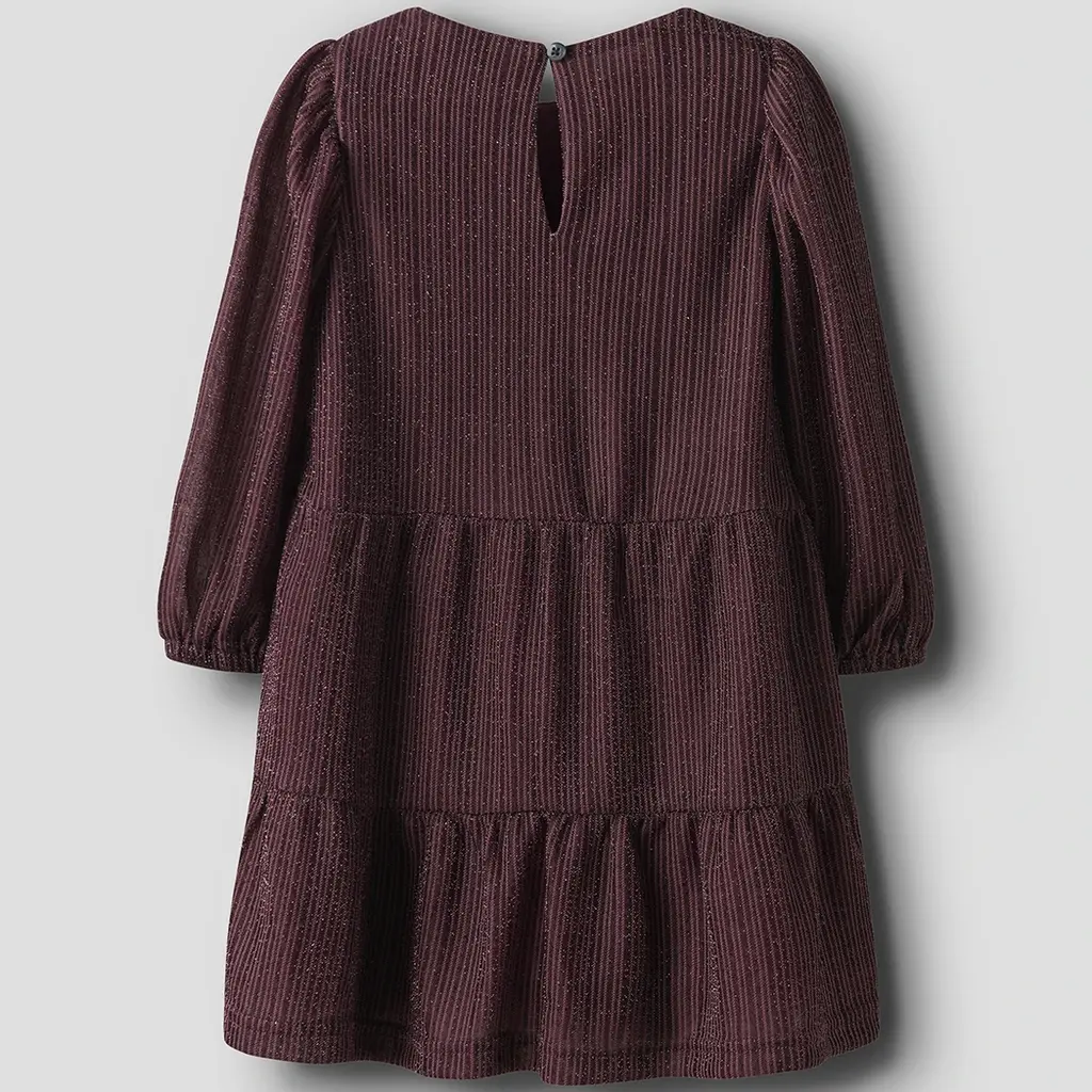 Jurk glitter Risilk (burgundy)