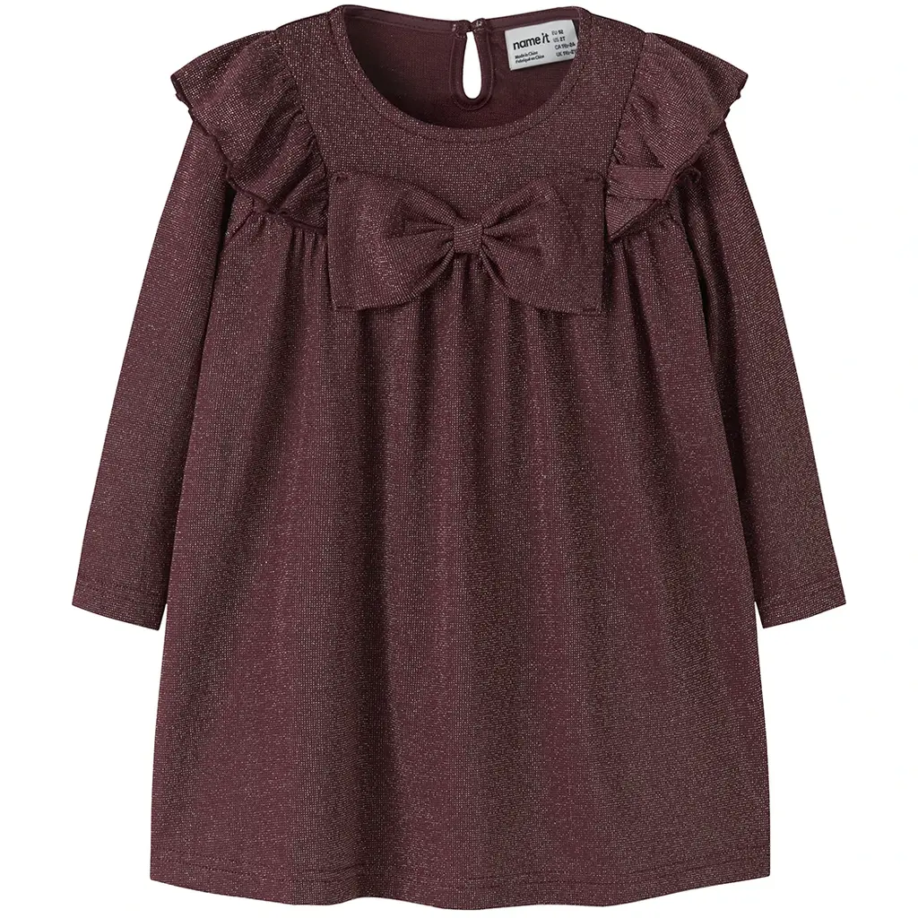 Jurk glitter Roisin (burgundy)