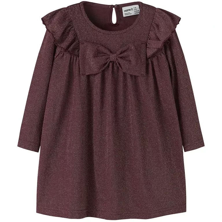 Jurk glitter Roisin (burgundy)