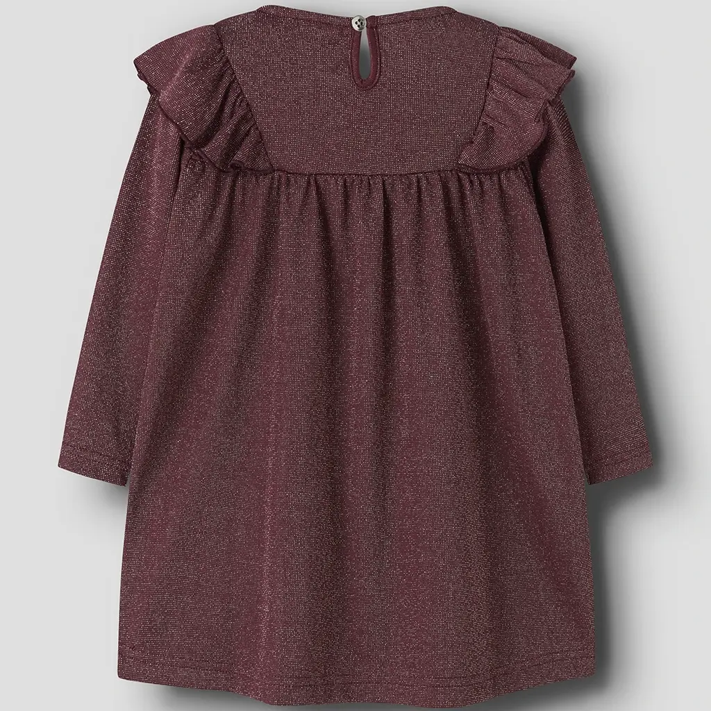 Jurk glitter Roisin (burgundy)
