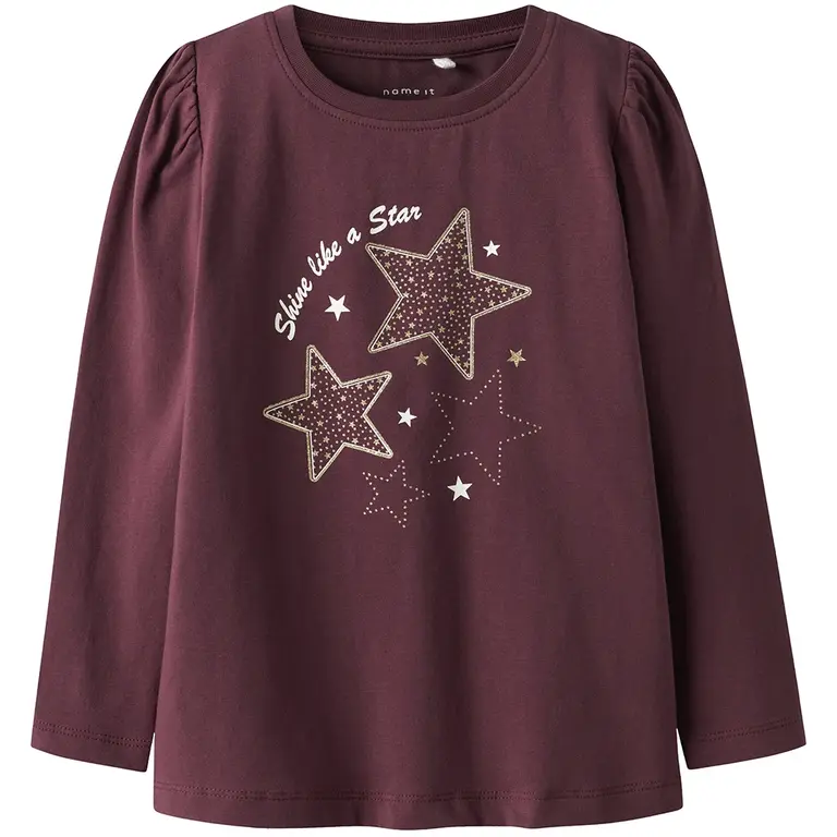 Longsleeve Star (burgundy)