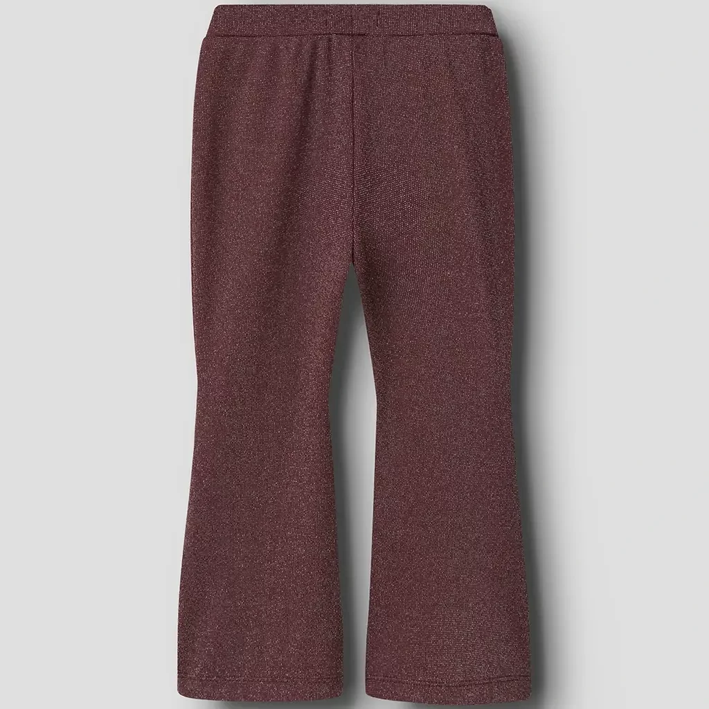 Broek glitter BOOTCUT Roisin (burgundy)
