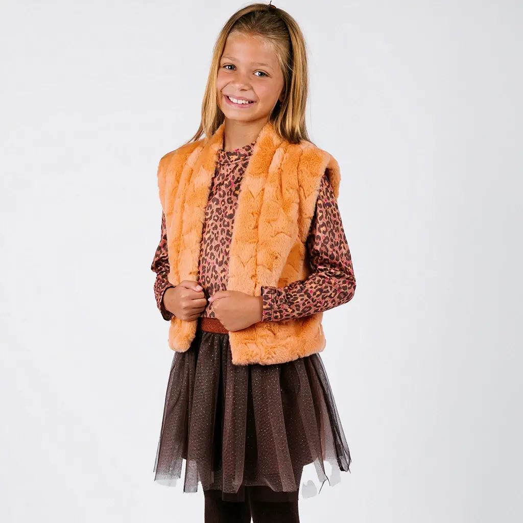 Gilet Georgie teddy (tangerine)