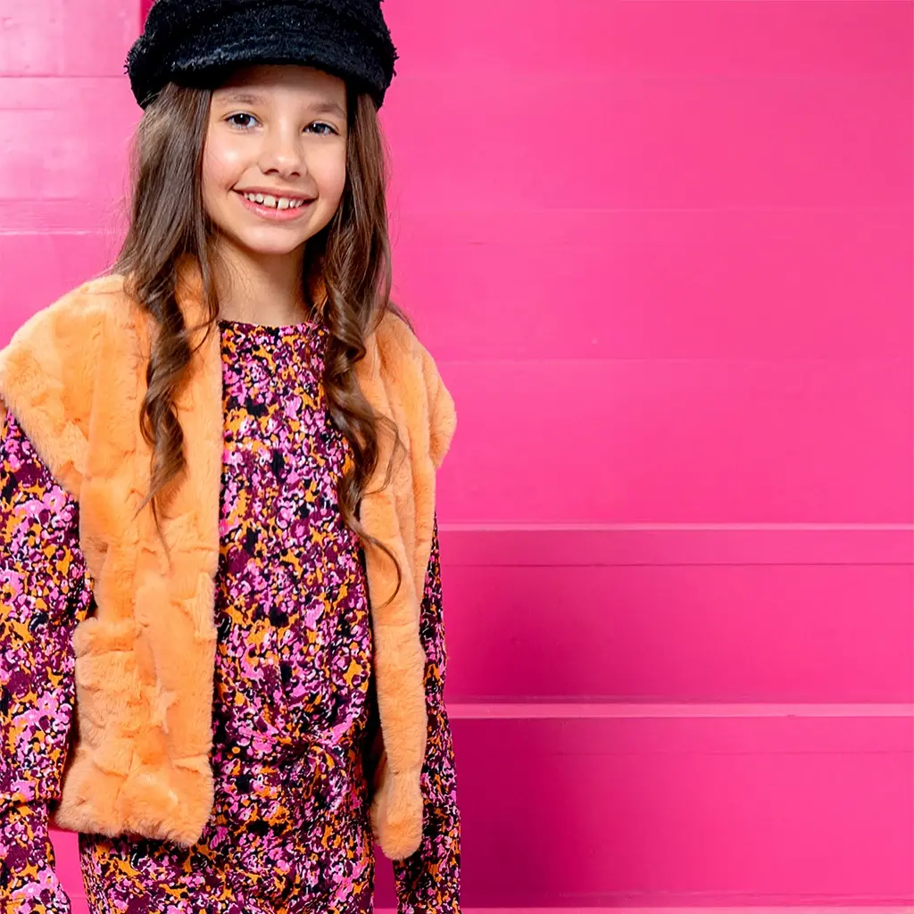 Gilet Georgie teddy (tangerine)