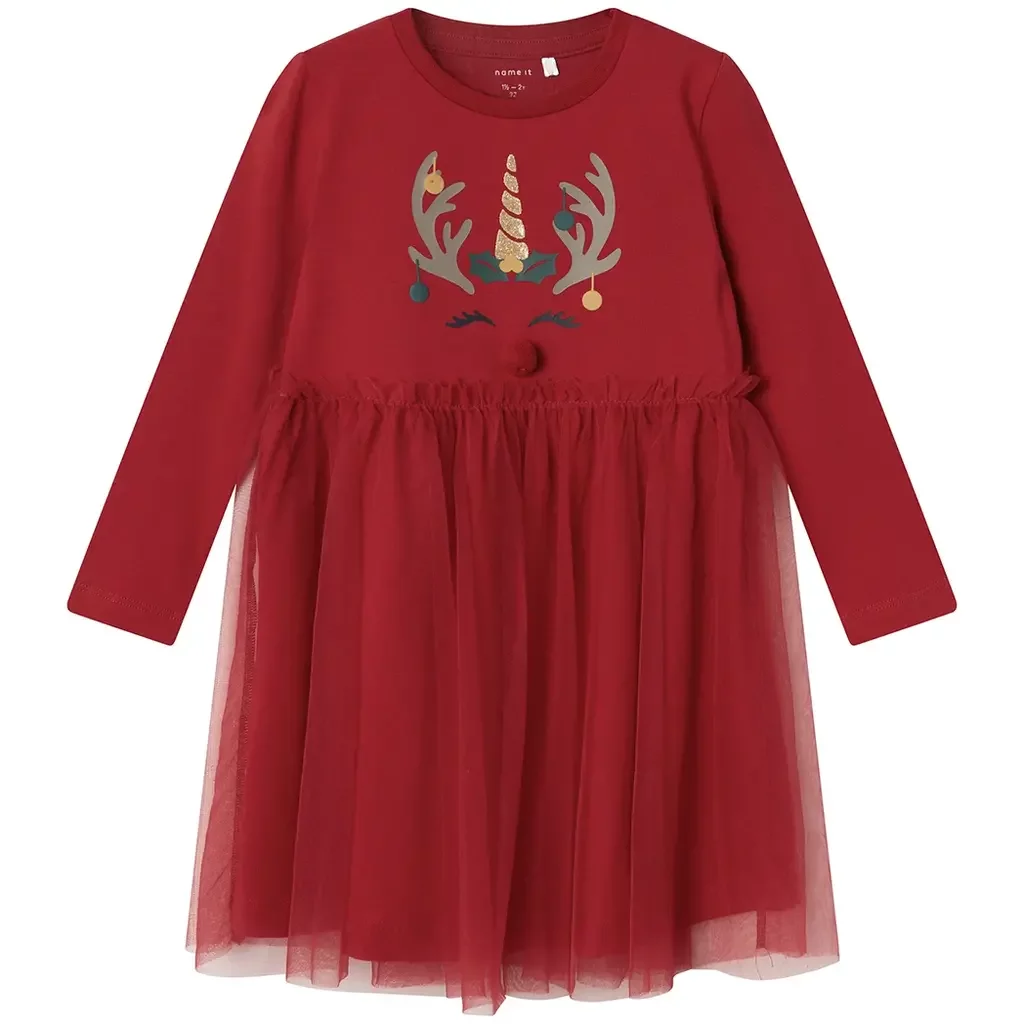 KERST jurk Jul (jester red)