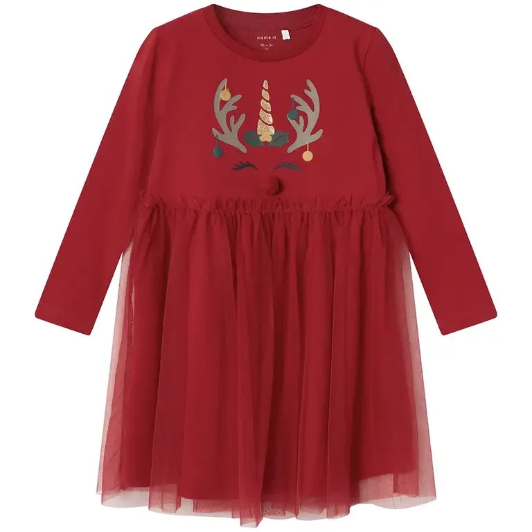 KERST jurk Jul (jester red)