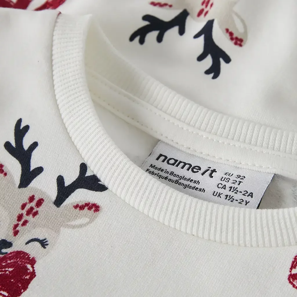 KERST trui sweat Romalia (cloud dancer)