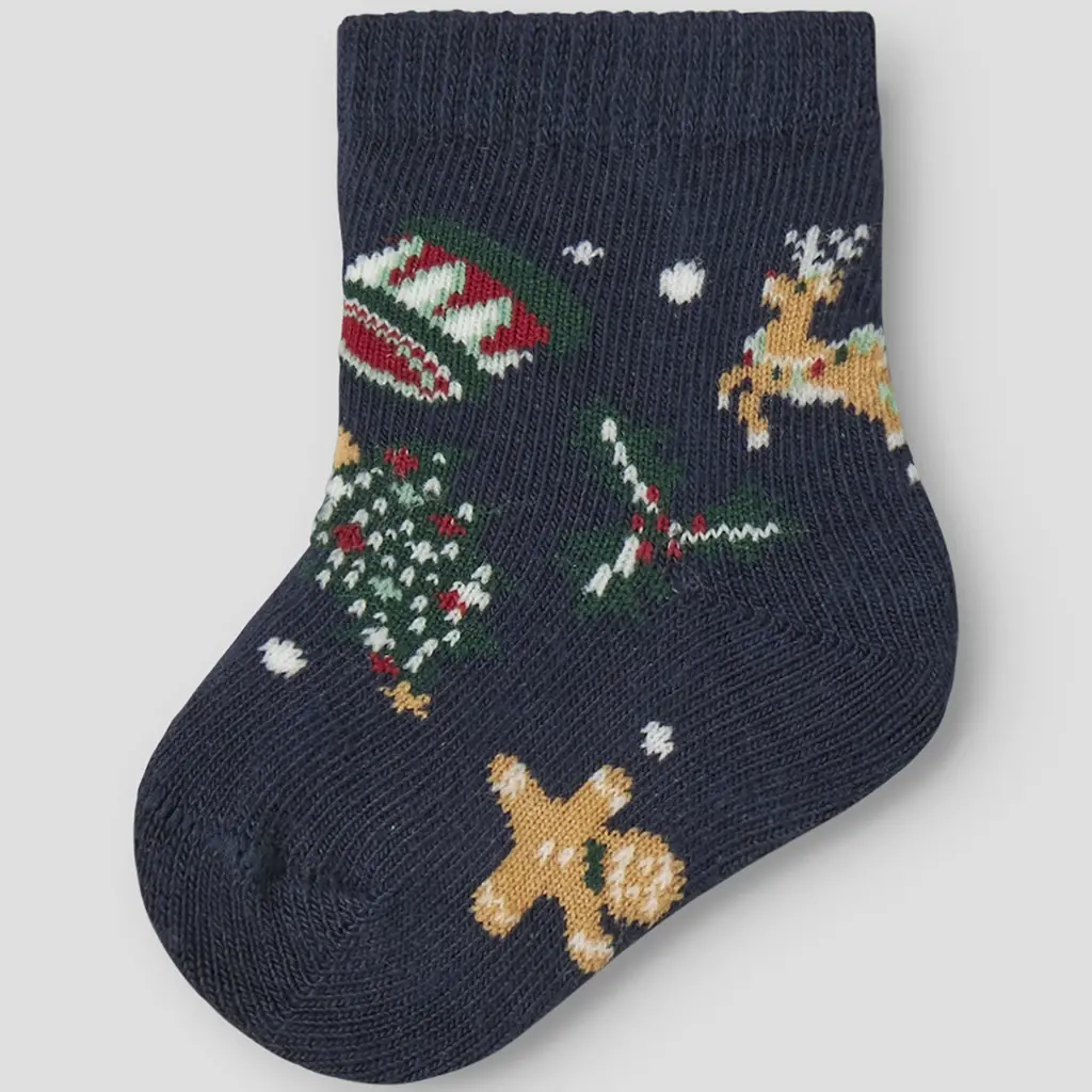 KERST drie paar sokjes Vismas (jester red/navy blazer/botanical garden)