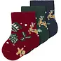 Name It KERST drie paar sokjes Vismas (jester red/navy blazer/botanical garden)