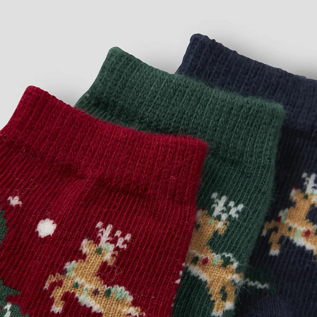 KERST drie paar sokjes Vismas (jester red/navy blazer/botanical garden)