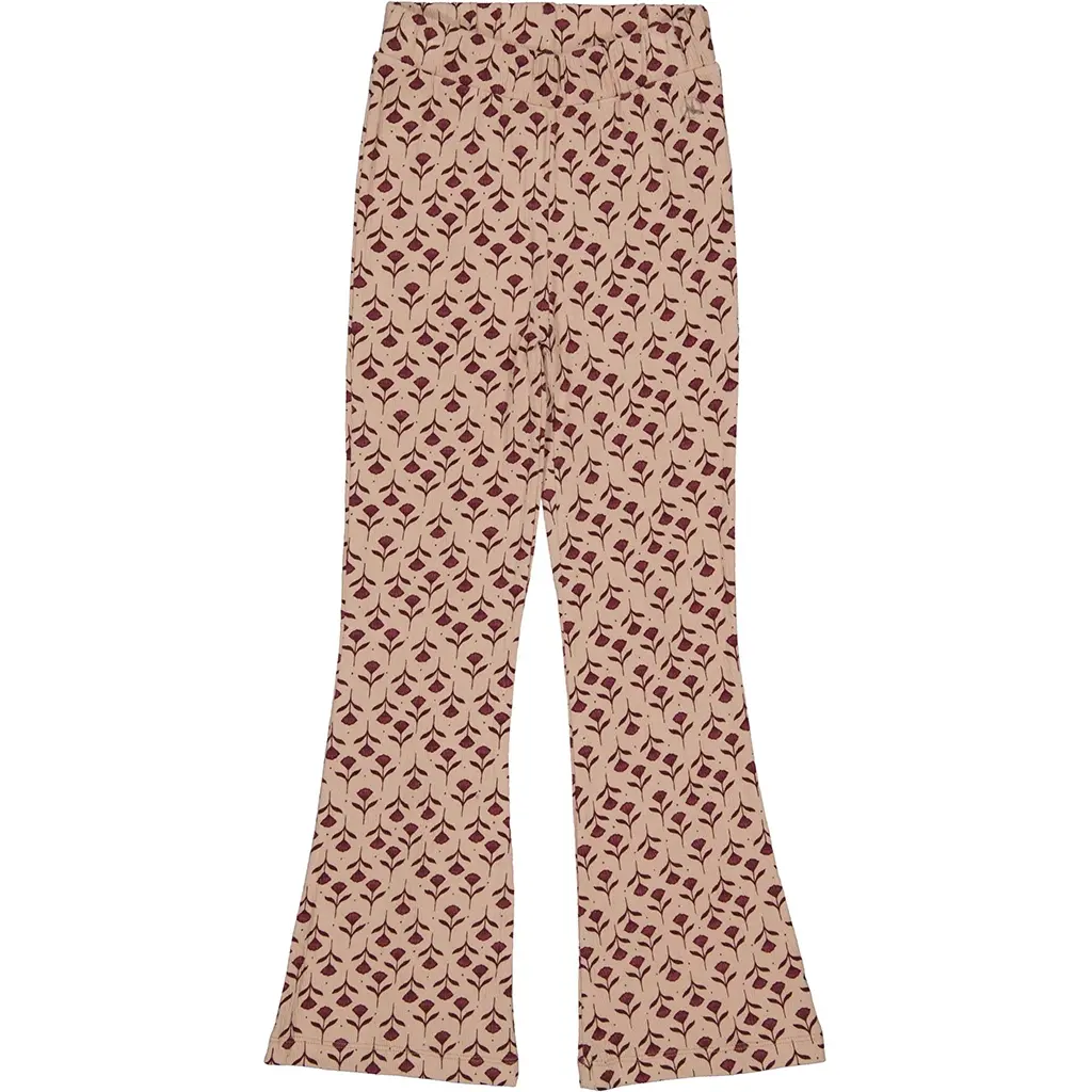 Broek Virginia flared (aop sand flower)