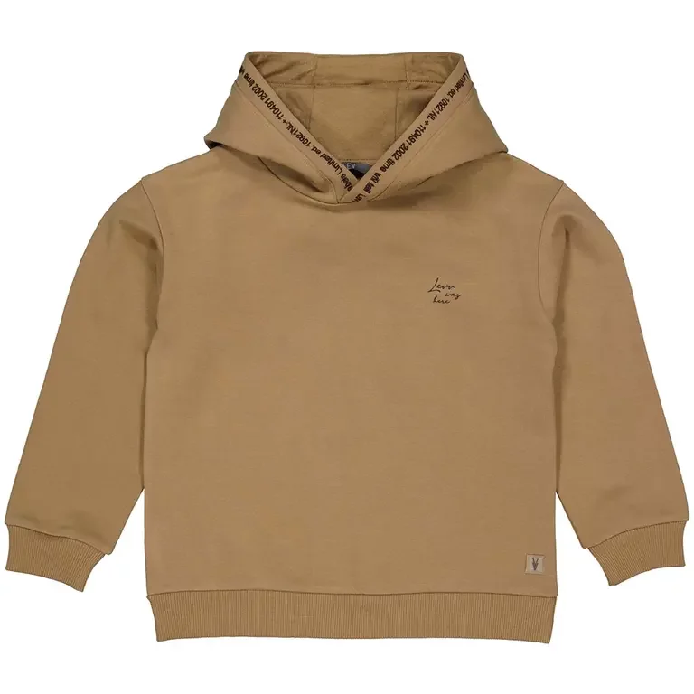 Trui hoodie Verdad (dessert sand)