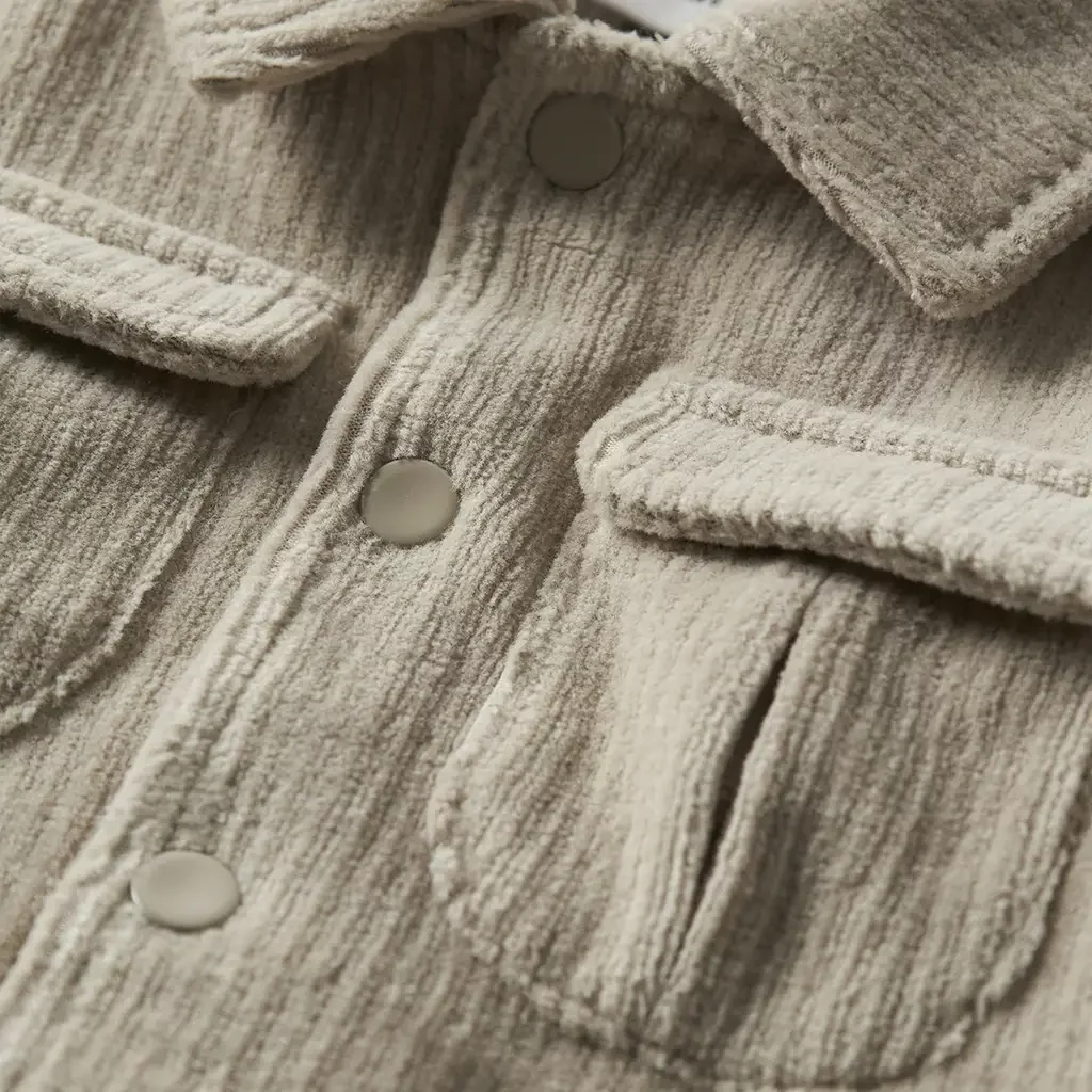 Zacht vestje velours Ronny (island fossil)