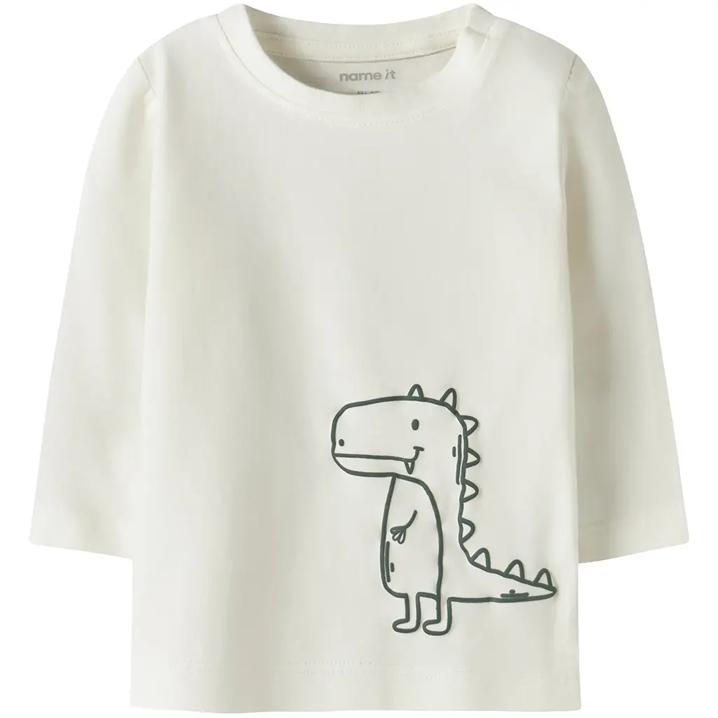 Longsleeve Vobbi (cloud dancer dino)