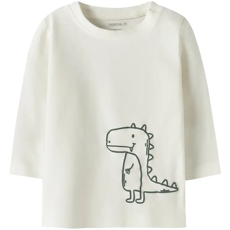 Longsleeve Vobbi (cloud dancer dino)