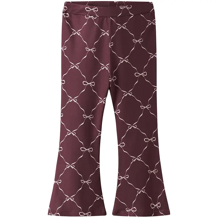 Broek FLARED Ramoura (burgundy)