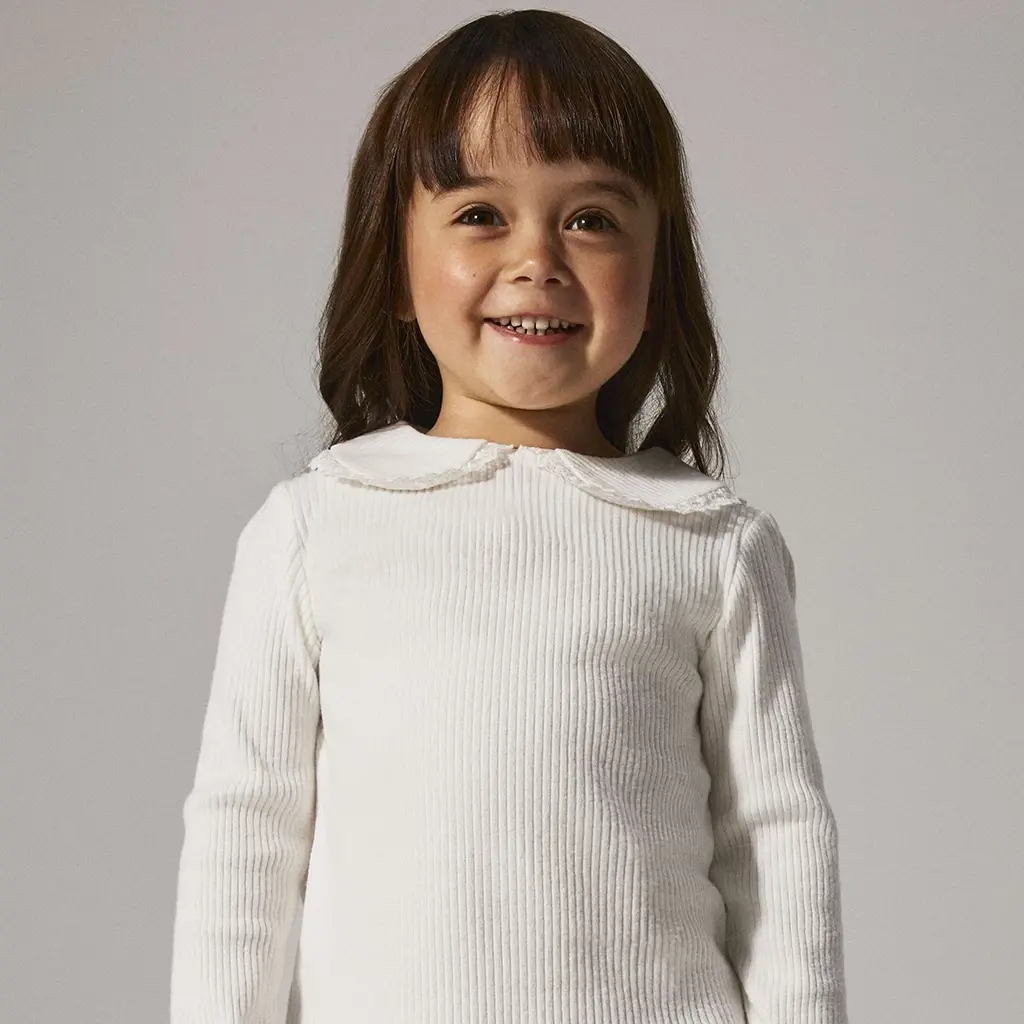 Longsleeve rib Baila (bright white)