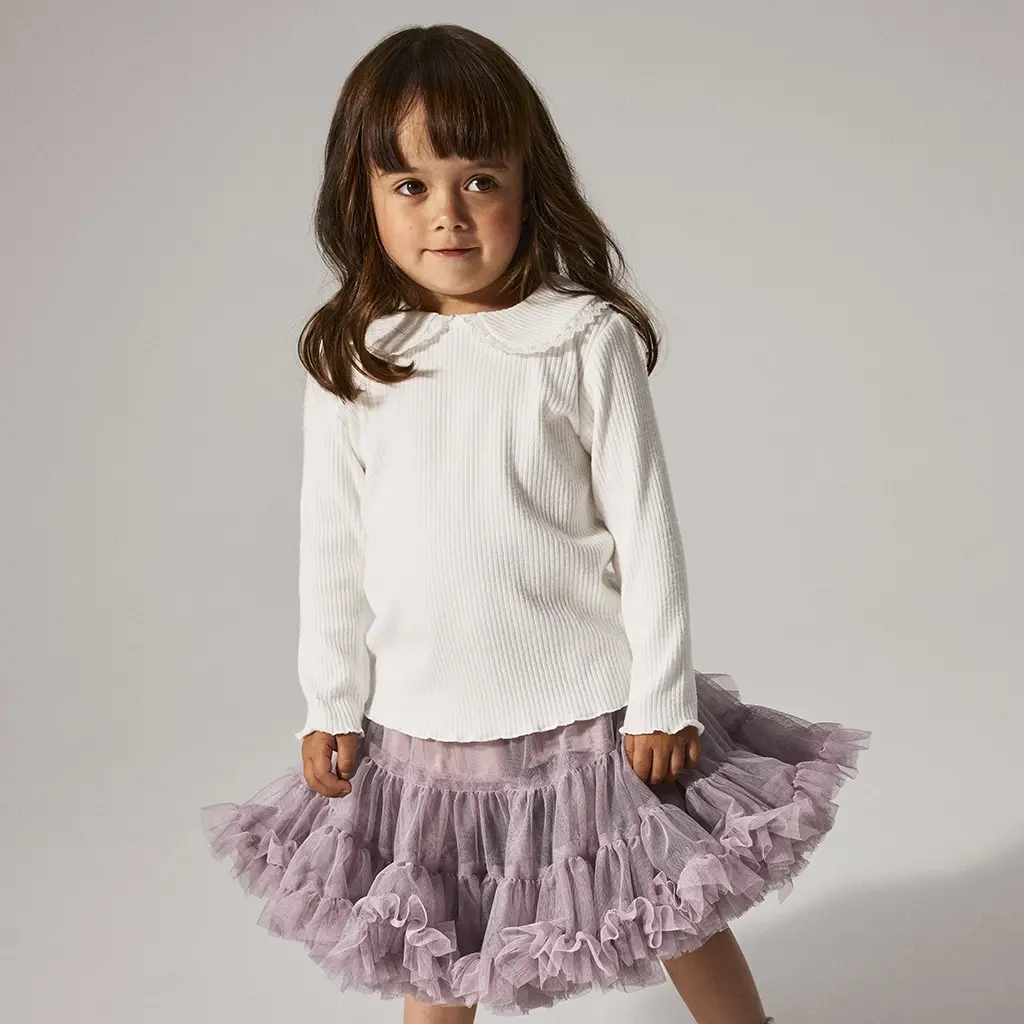 Longsleeve rib Baila (bright white)