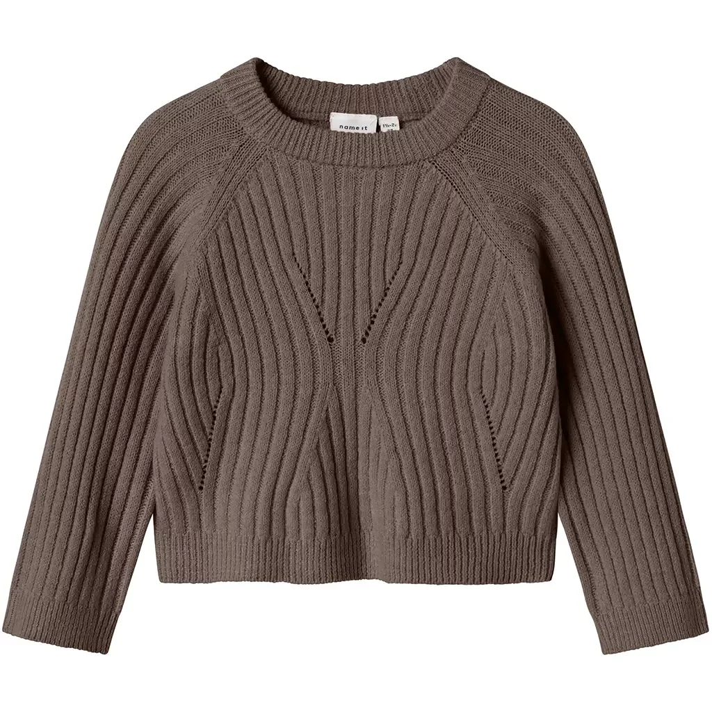 Gebreide trui Rikine (coffee quartz)