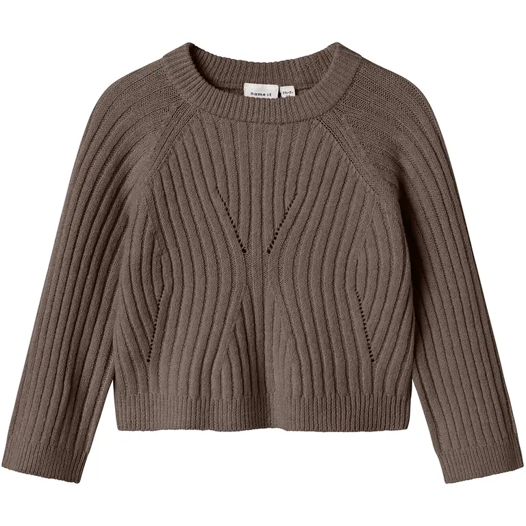 Gebreide trui Rikine (coffee quartz)
