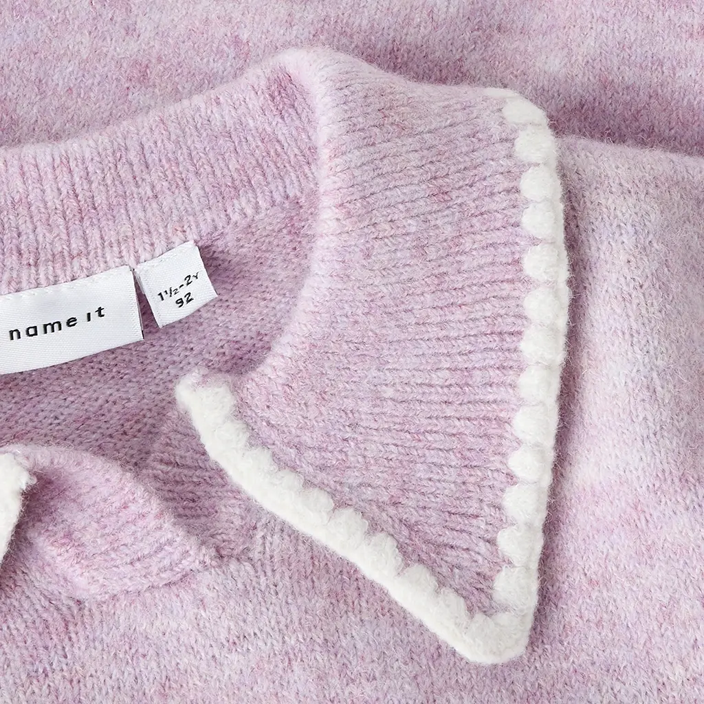 Gebreide trui polo Riksa (keepsake lilac)