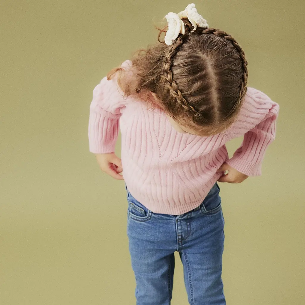 Gebreide trui Rikine (cradle pink)