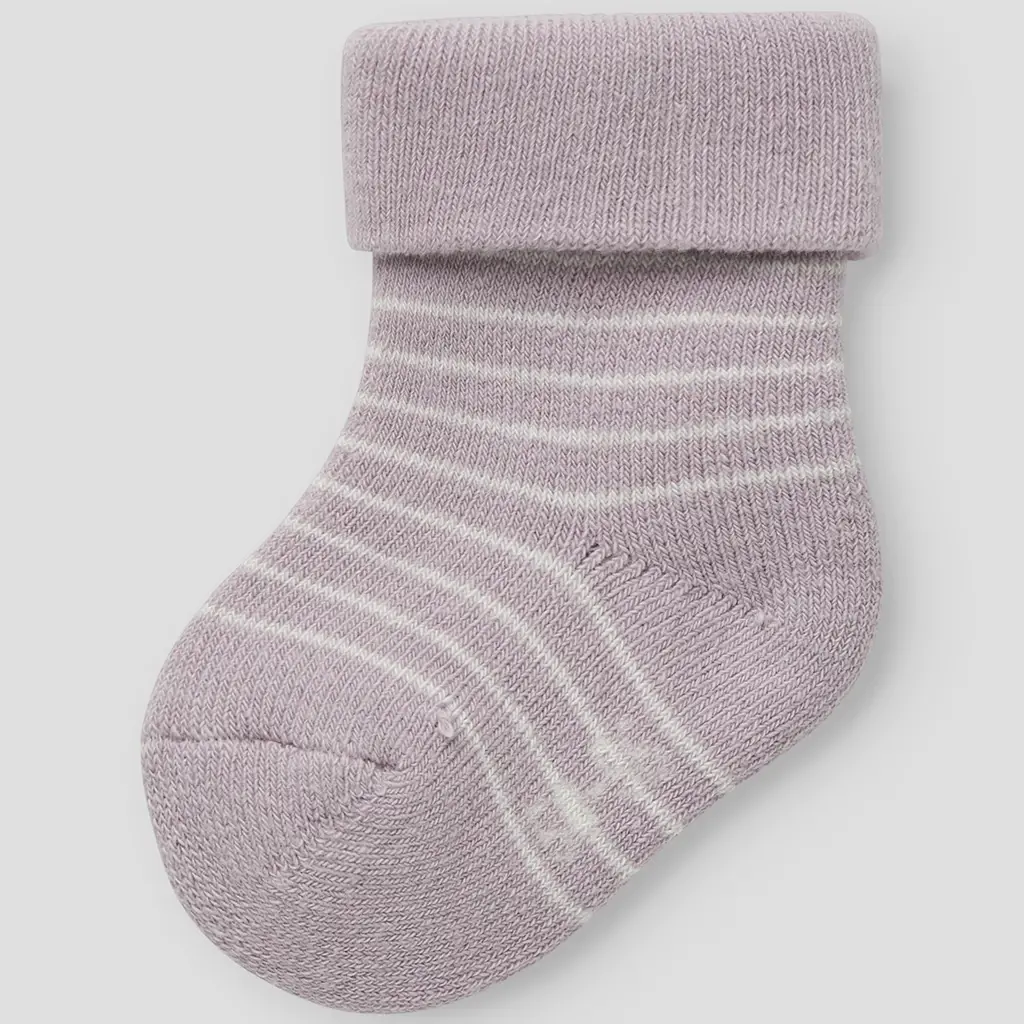 Twee paar baby sokjes Rifia (keepsake lilac/cloud dancer)
