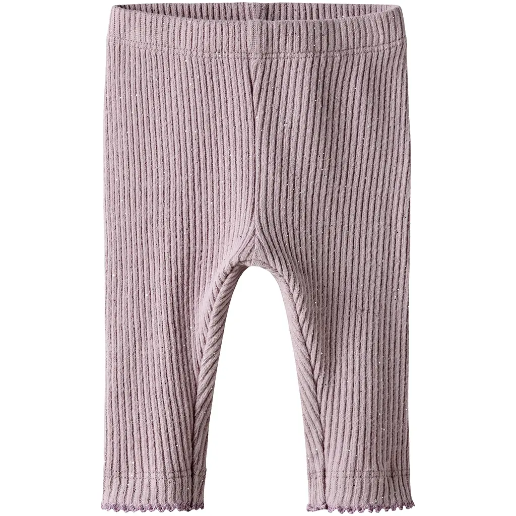 Broekje/legging rib glitter Rosally (keepsake lilac)