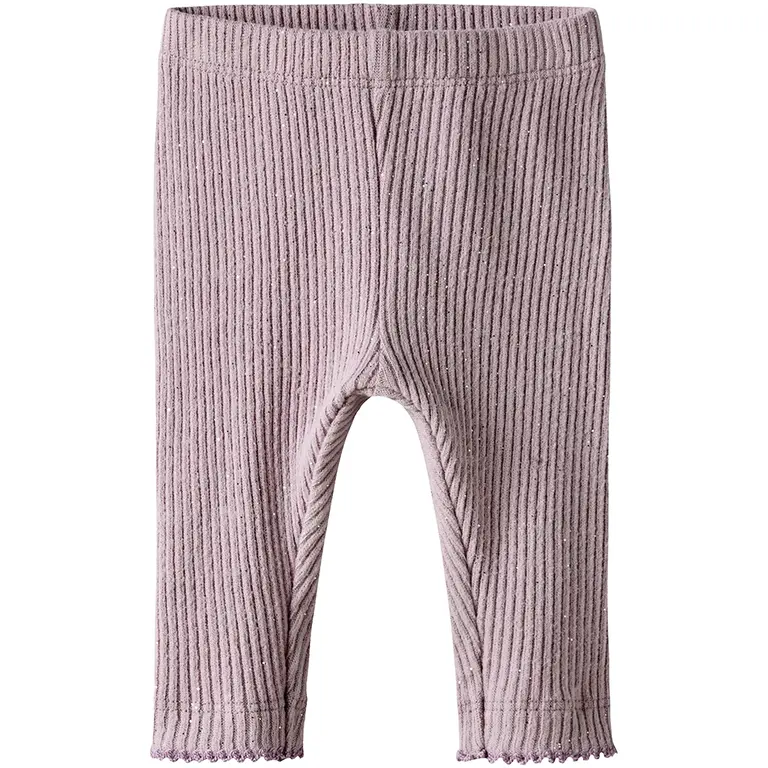 Broekje/legging rib glitter Rosally (keepsake lilac)