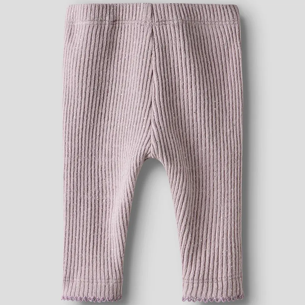 Broekje/legging rib glitter Rosally (keepsake lilac)