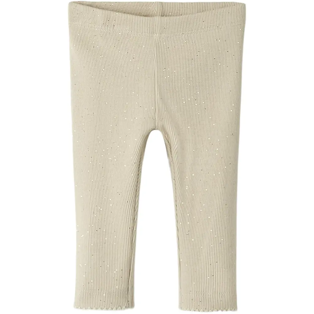 Broekje/legging rib glitter Rosally (cement)