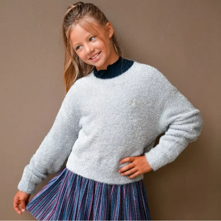 Zacht gebreide trui Do (silver)