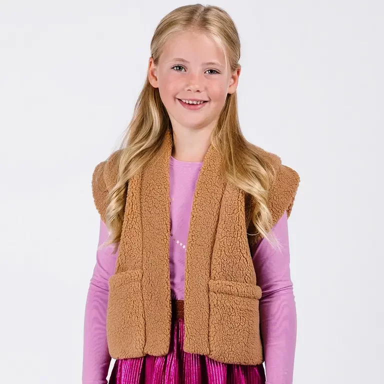 Gilet Georgie teddy (almond)