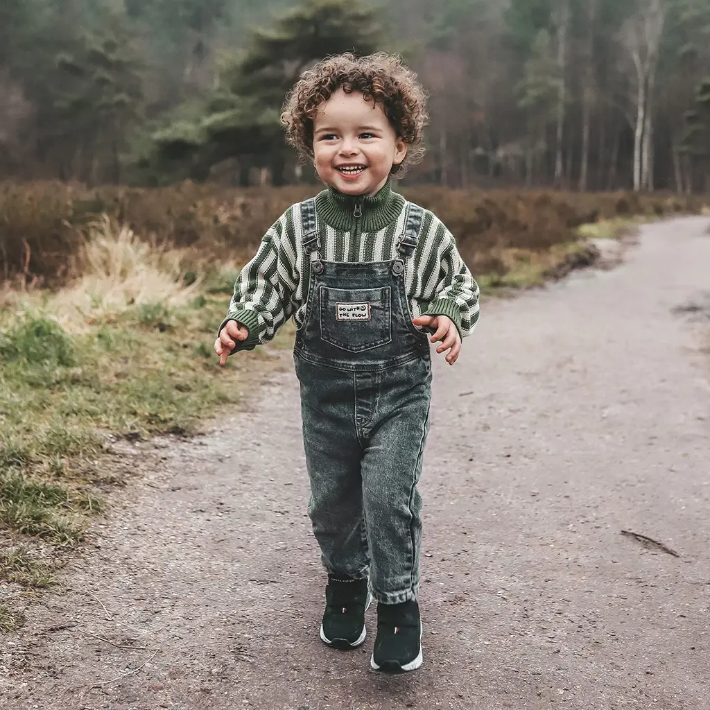 Jeans tuinbroek (acid grey)