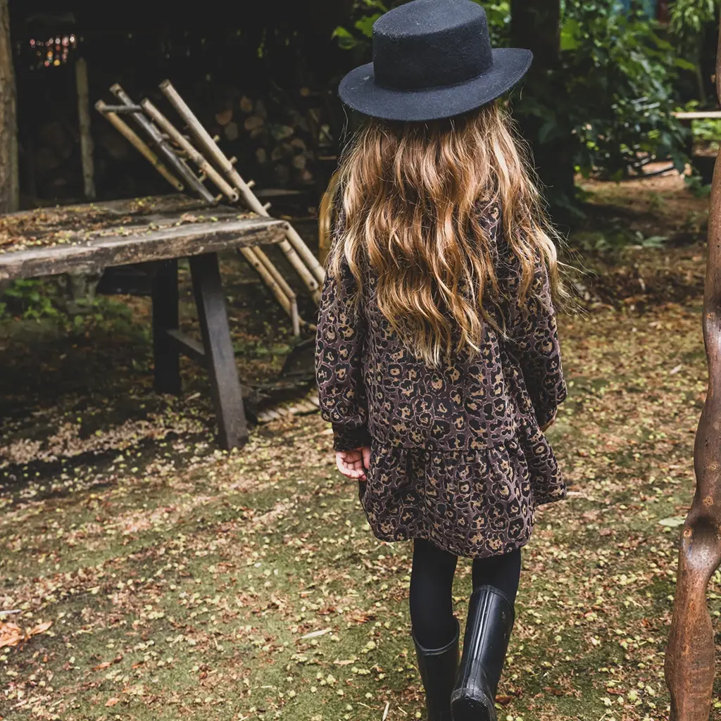 Jurk velvet (velvet leopard)