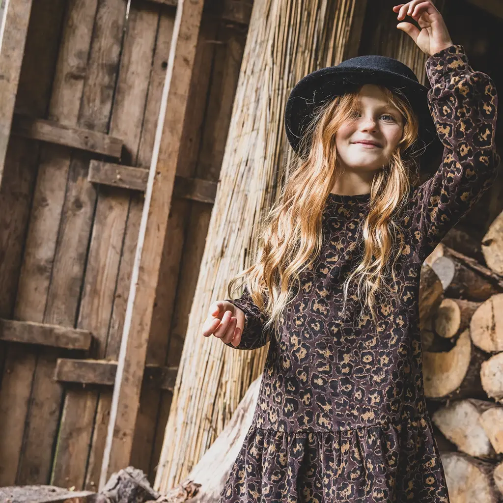 Jurk velvet (velvet leopard)