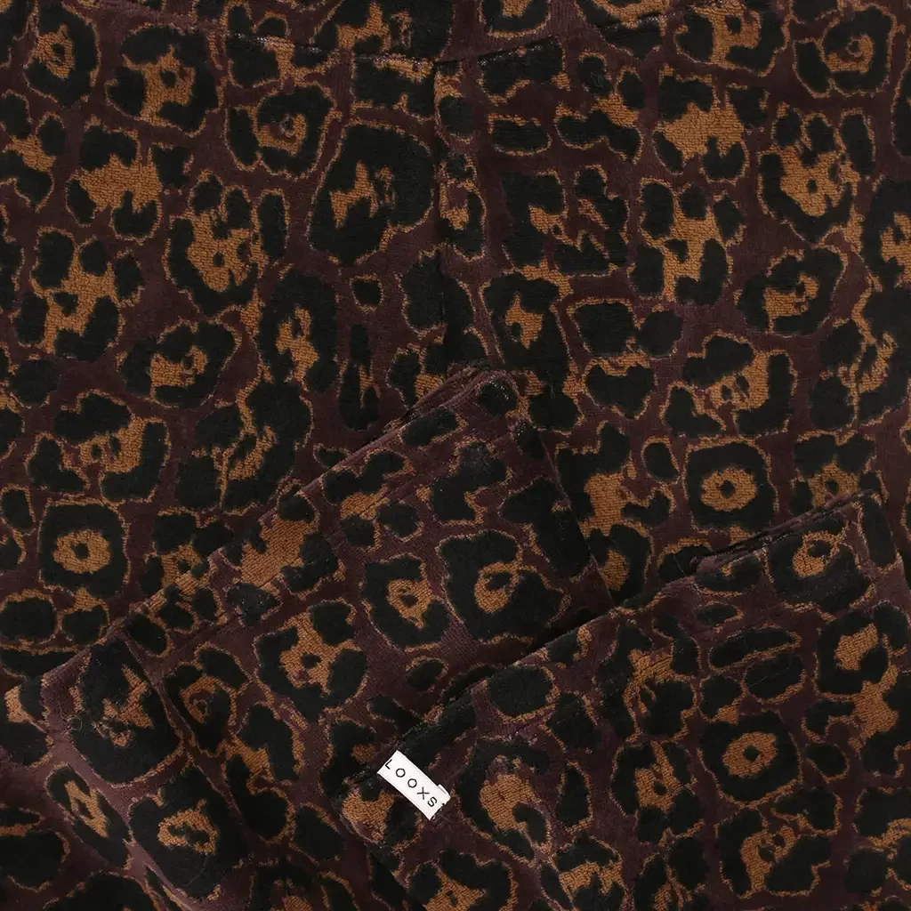 Broek flared velvet (velvet leopard)