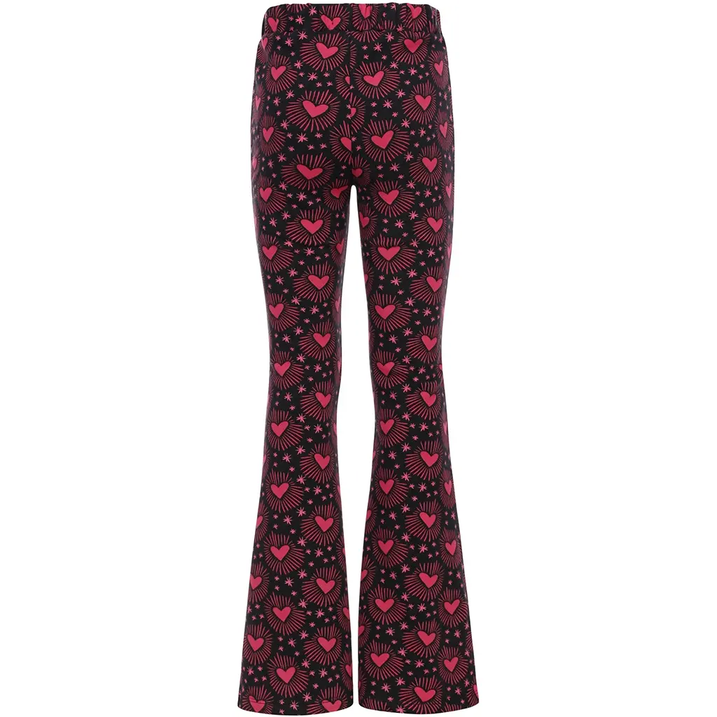 Broek flared sweat (boho hearts)