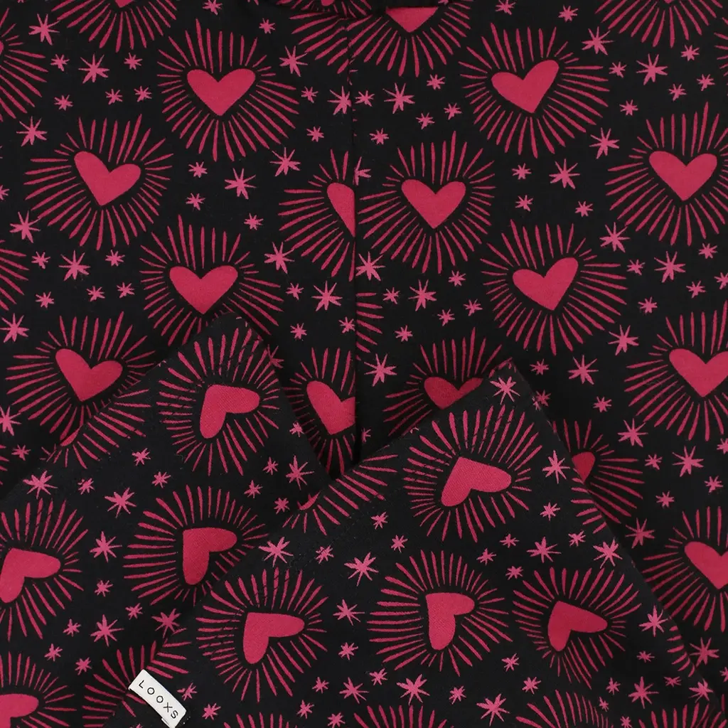 Broek flared sweat (boho hearts)