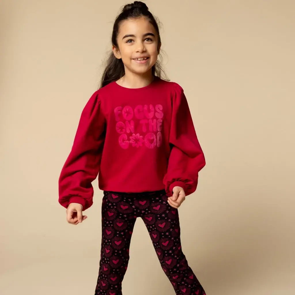 Broek flared sweat (boho hearts)