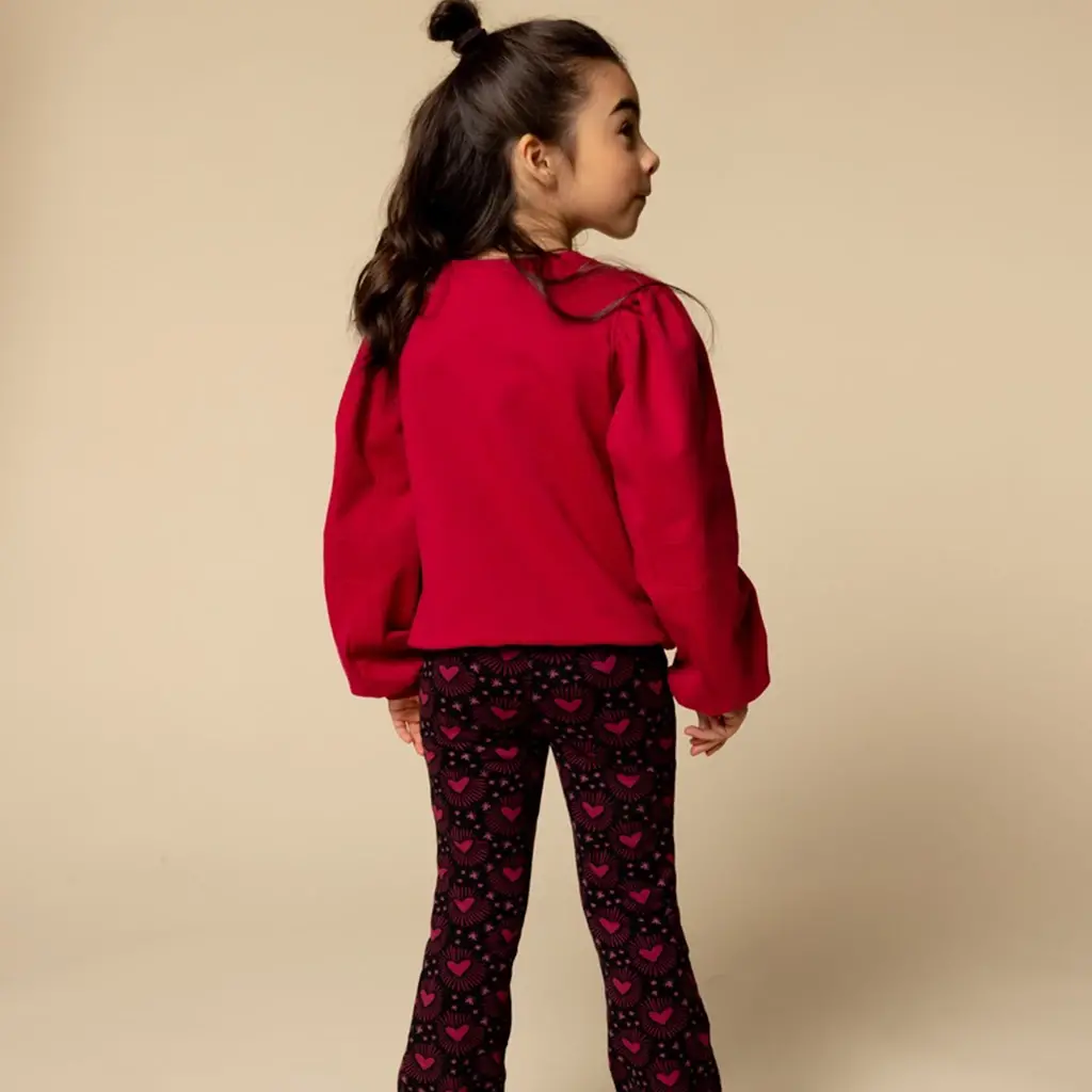 Broek flared sweat (boho hearts)