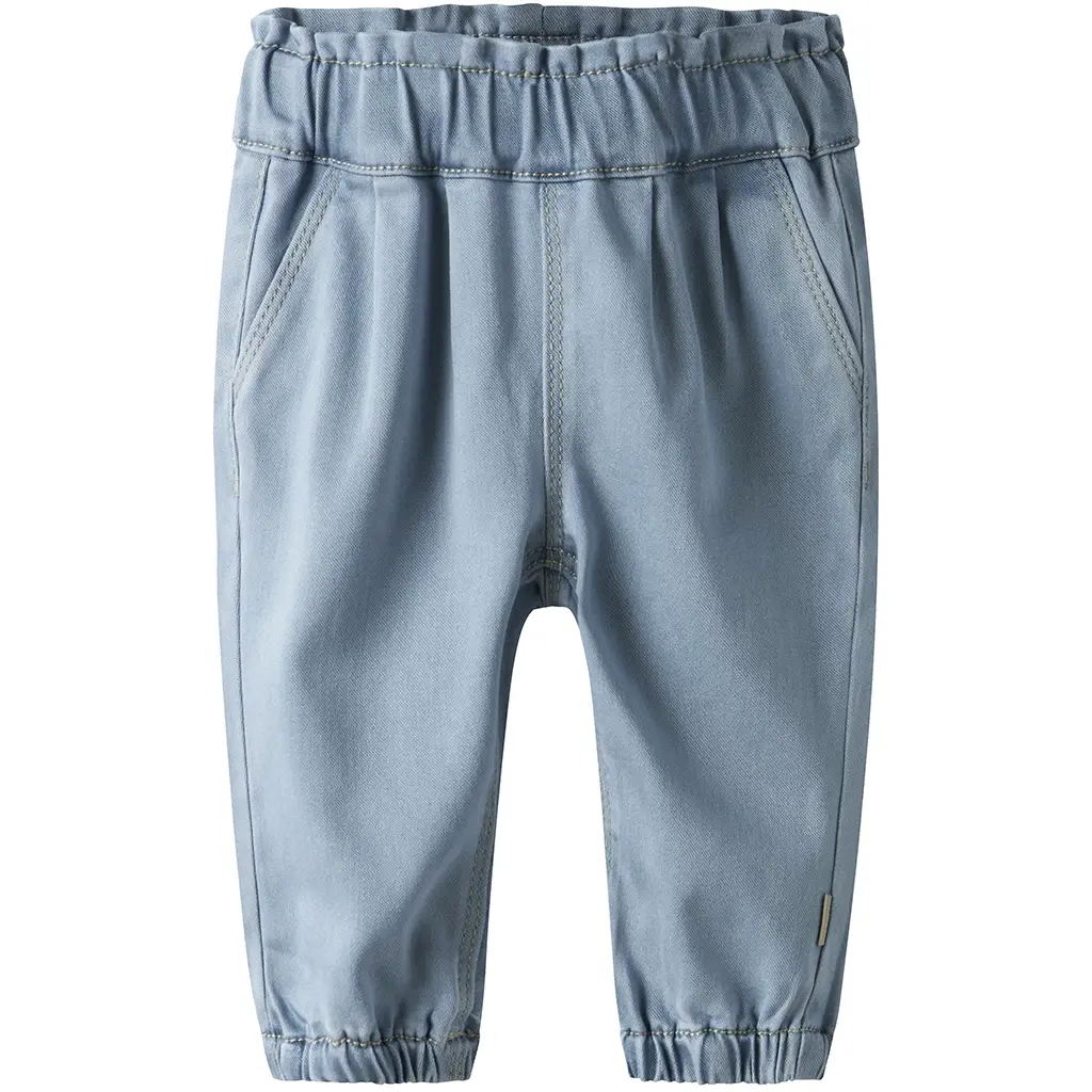 Zacht baby broekje Rose (light blue denim)