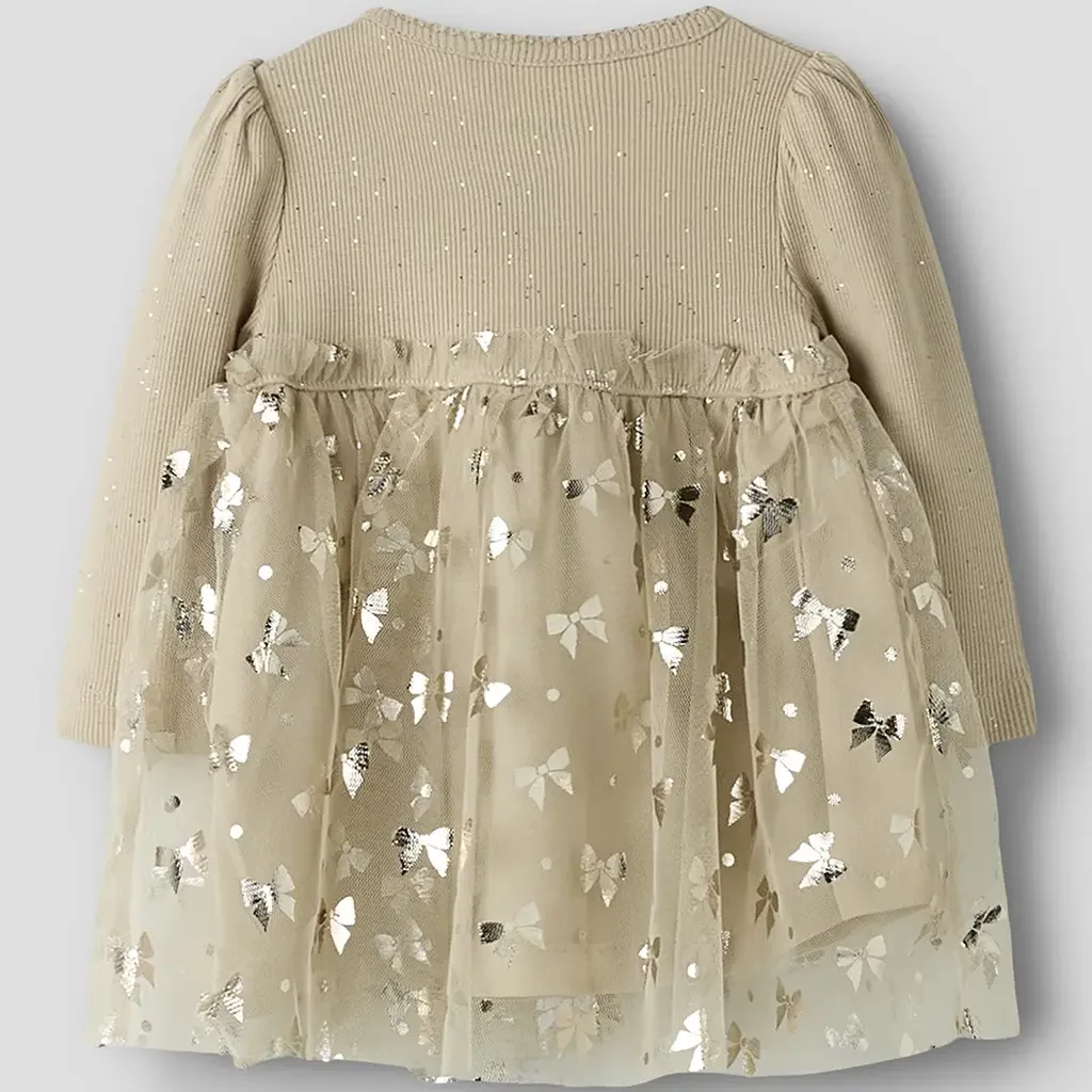 Jurkje rib glitter Rosally (cement)