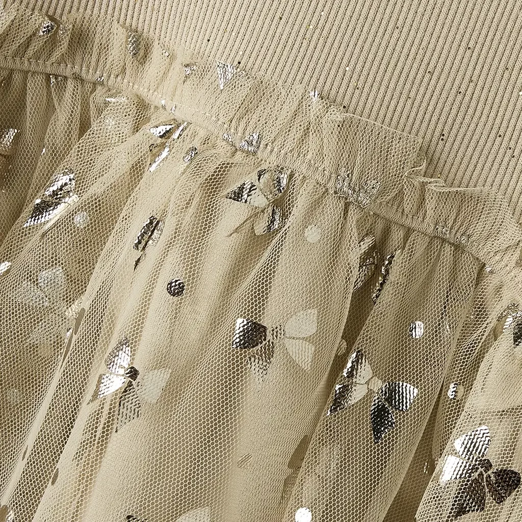 Jurkje rib glitter Rosally (cement)